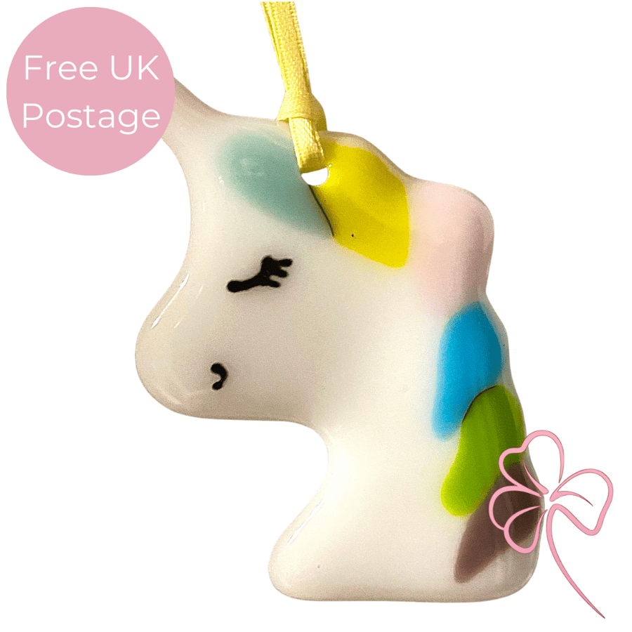 Unicorn Hanging Glass Decoration 