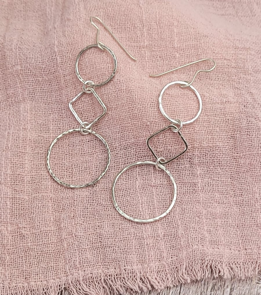 CIRCLES & SQUARE EARRINGS