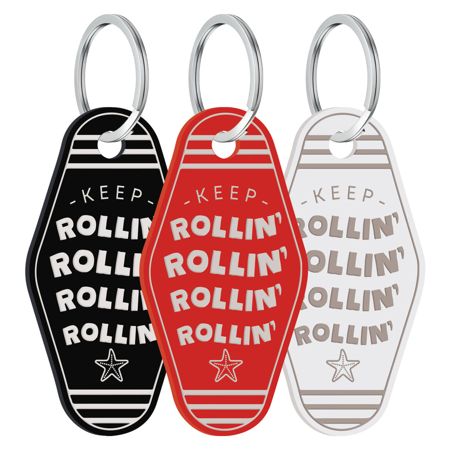 Keep Rollin' Rollin' Rollin' Keyring: Fun and Catchy Song Quote Music Gift
