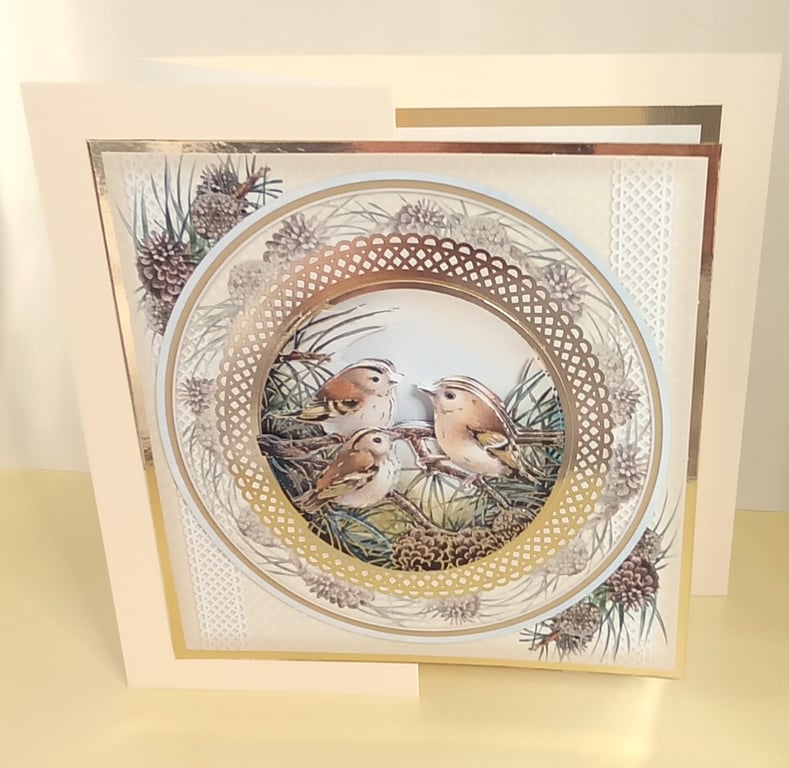 Bird Card, Zigzag 7x7 