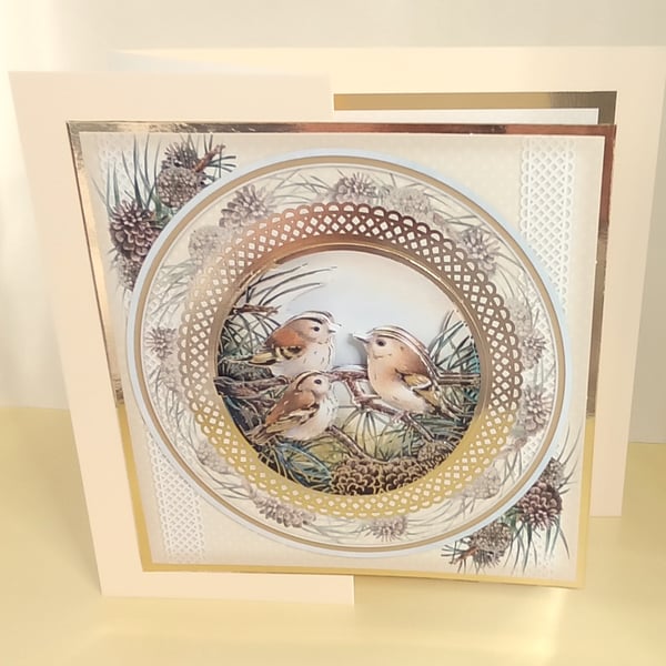 Bird Card, Zigzag 7x7 