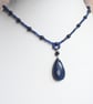 Lapis Lazuli Teardrop Necklace, Gemstone Jewellery