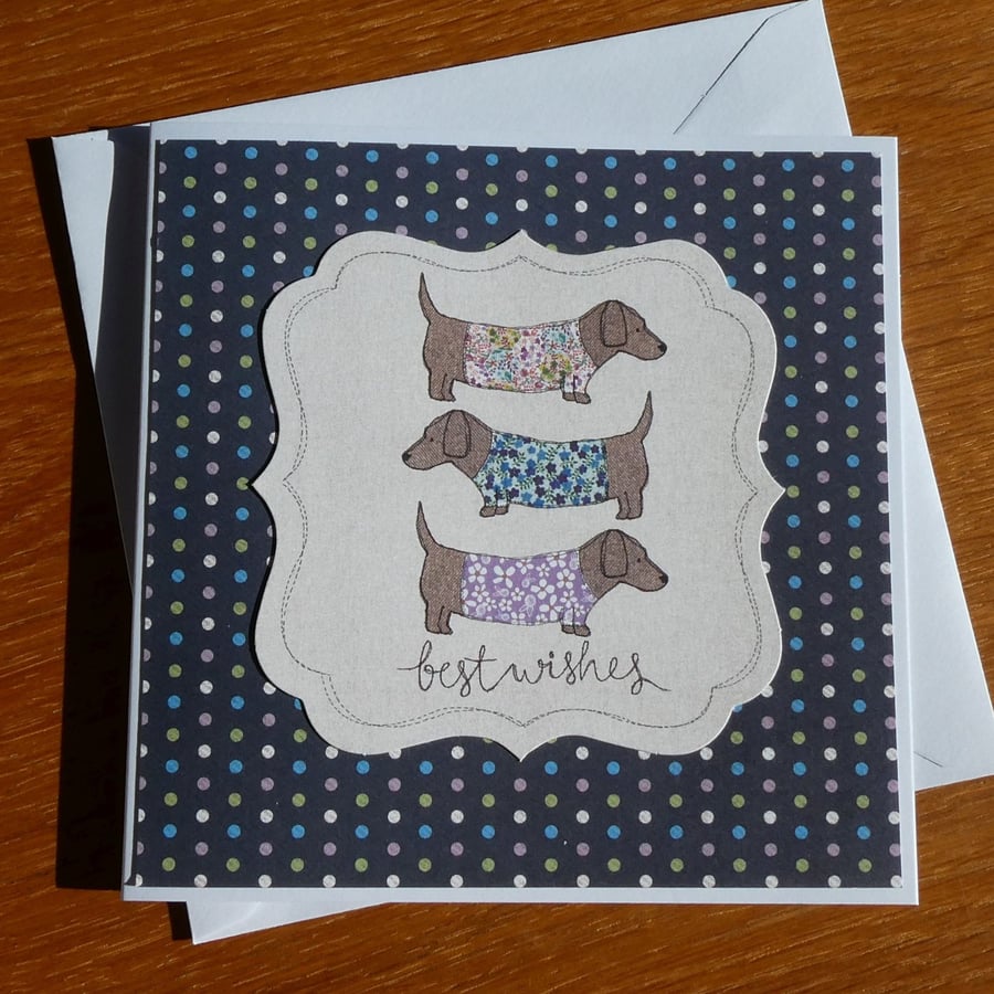 Dachshund Card - Best Wishes