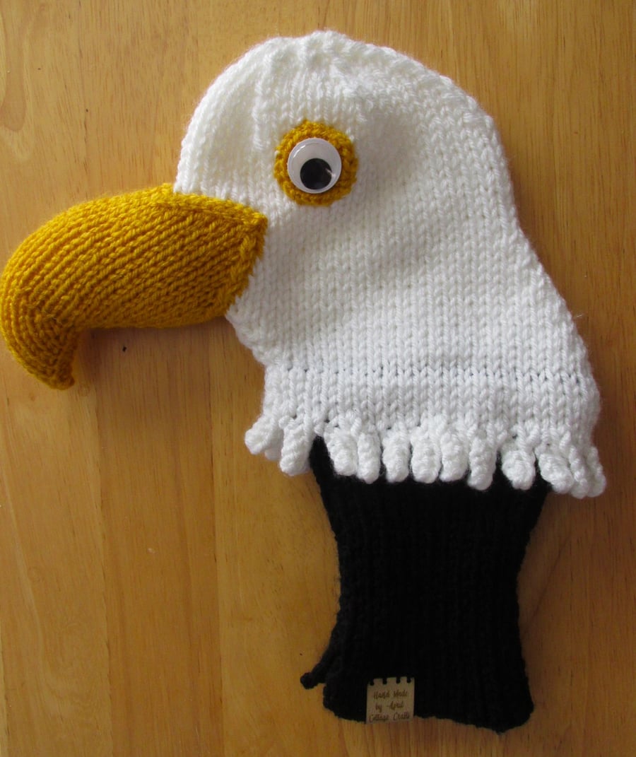 Eagle Design Golf Club Cover, Hand Knitted Driver Cover