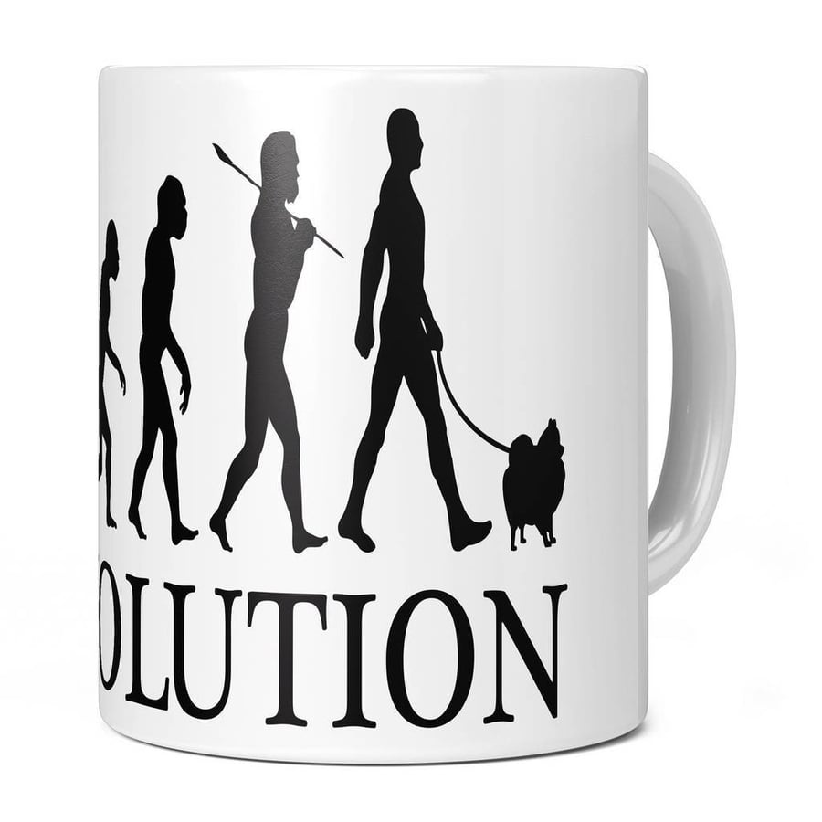 Pomeranian Evolution 11oz Coffee Mug Cup - Perfect Birthday Gift for Him or Her 
