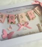 Personalised Handmade 1st Birthday Card Gift Boxed Daughter Granddaughter First - Image 10