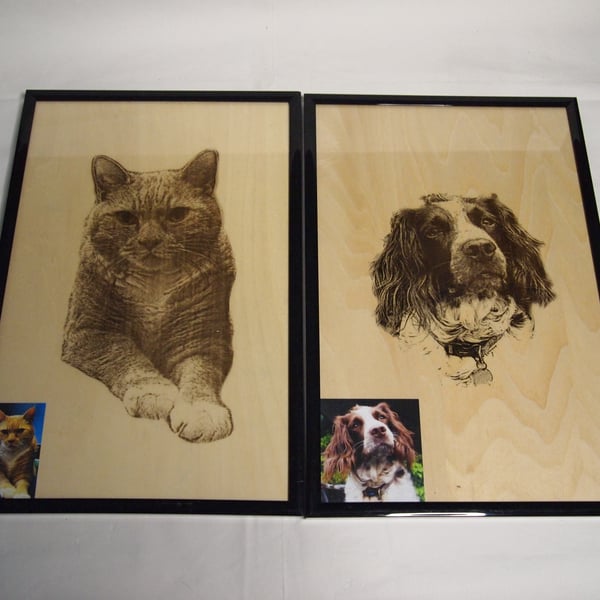 Pet Portrait Customised Laser Etching