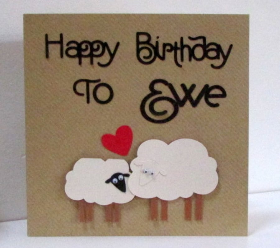 Happy Birthday To Ewe Card