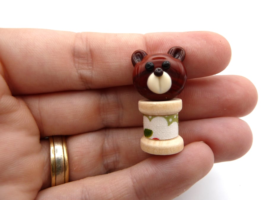 small glass teddy bear gift