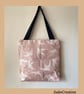 Oilcloth tote bag with zip fly away sorbet - Image 2