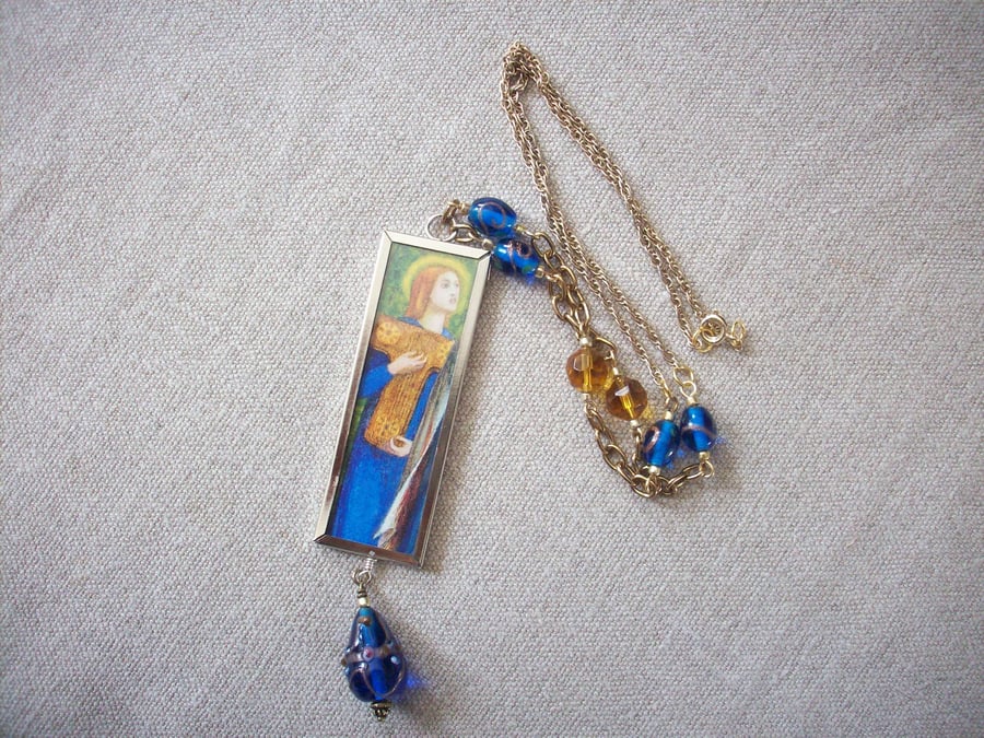 Dante Gabriel Rossetti 'The Salutation of Beatrice' Art Necklace