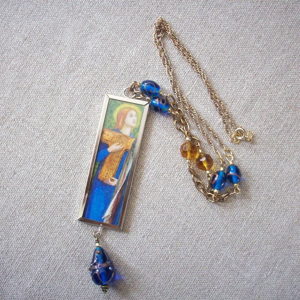 Dante Gabriel Rossetti 'The Salutation of Beatrice' Art Necklace