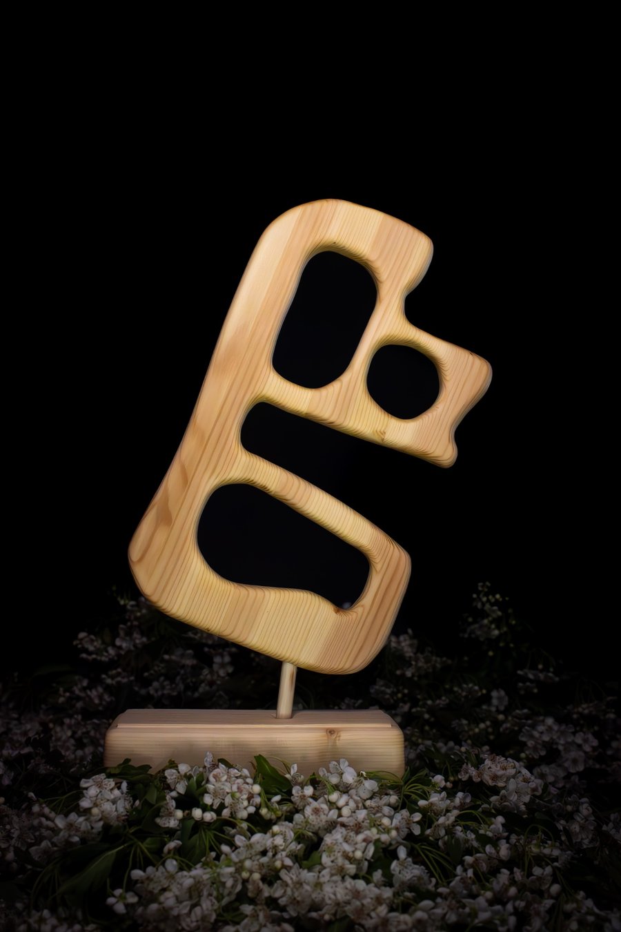 "Aperture" - abstract wooden sculpture 