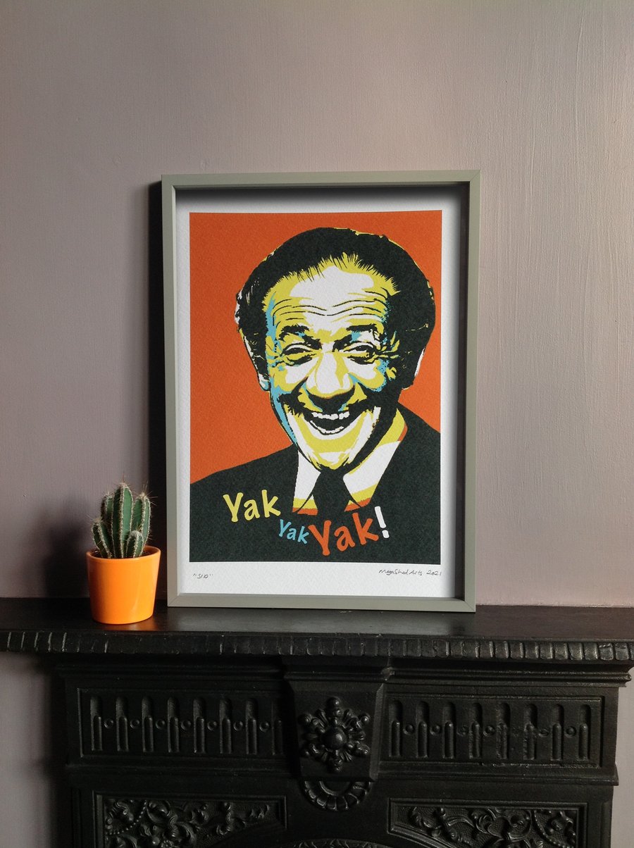 Shaun Keaveny Cart Wall Inspired A4 Unframed Digital Print 'Sid James'.