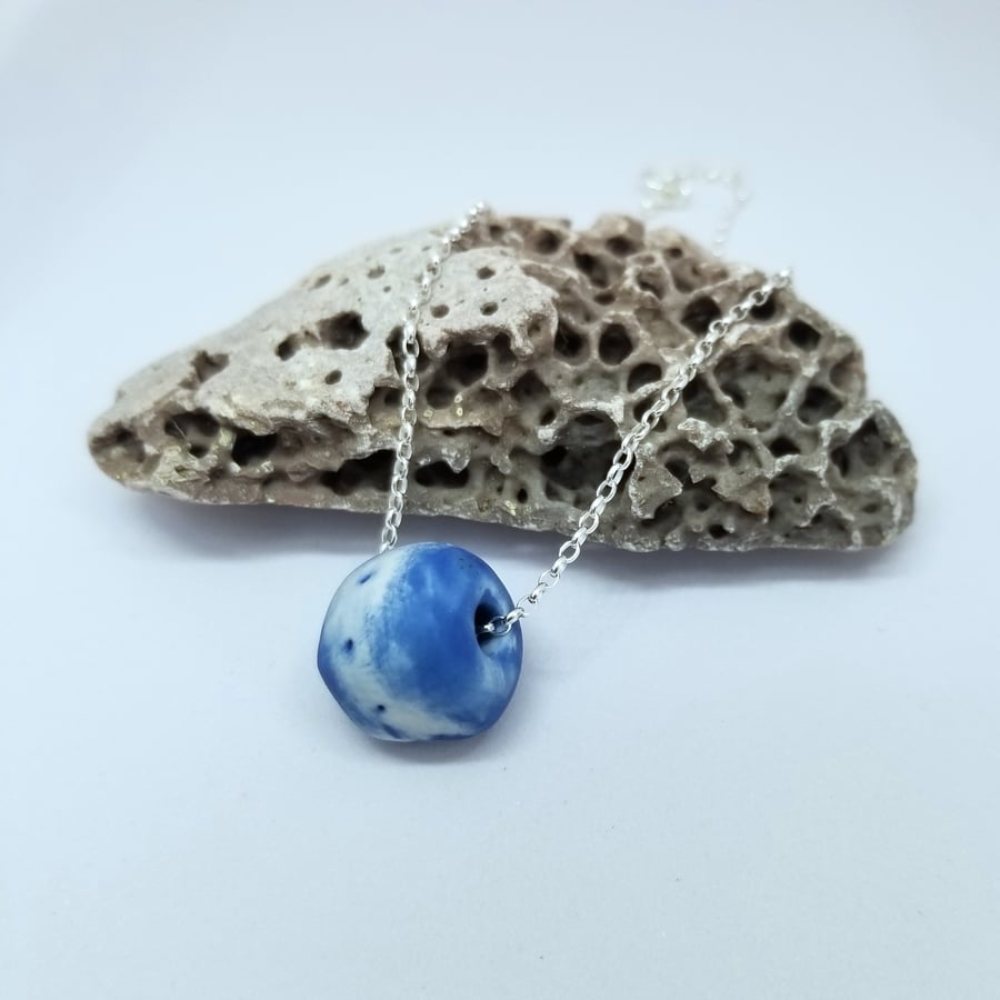 Anklet CHOOSE COLOUR Ceramic Bead 925 Sterling Silver Chain 10inch 3 UK Post