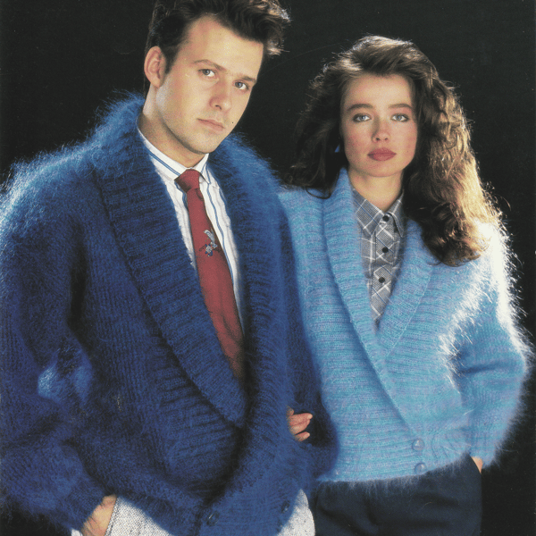VINTAGE KNITTING PATTERN Mohair Cardigan