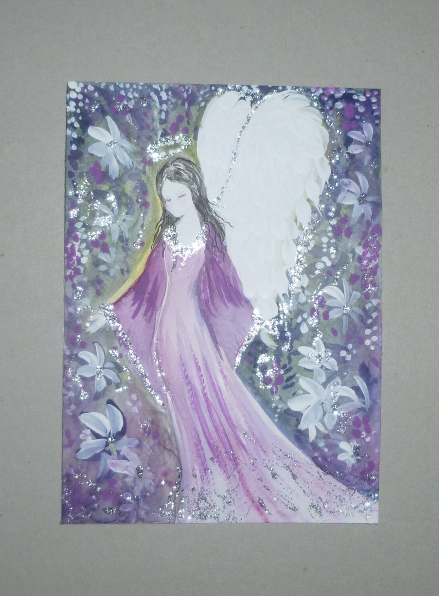 hand painted original art angel painting ( ref FA 237 PN G5 )