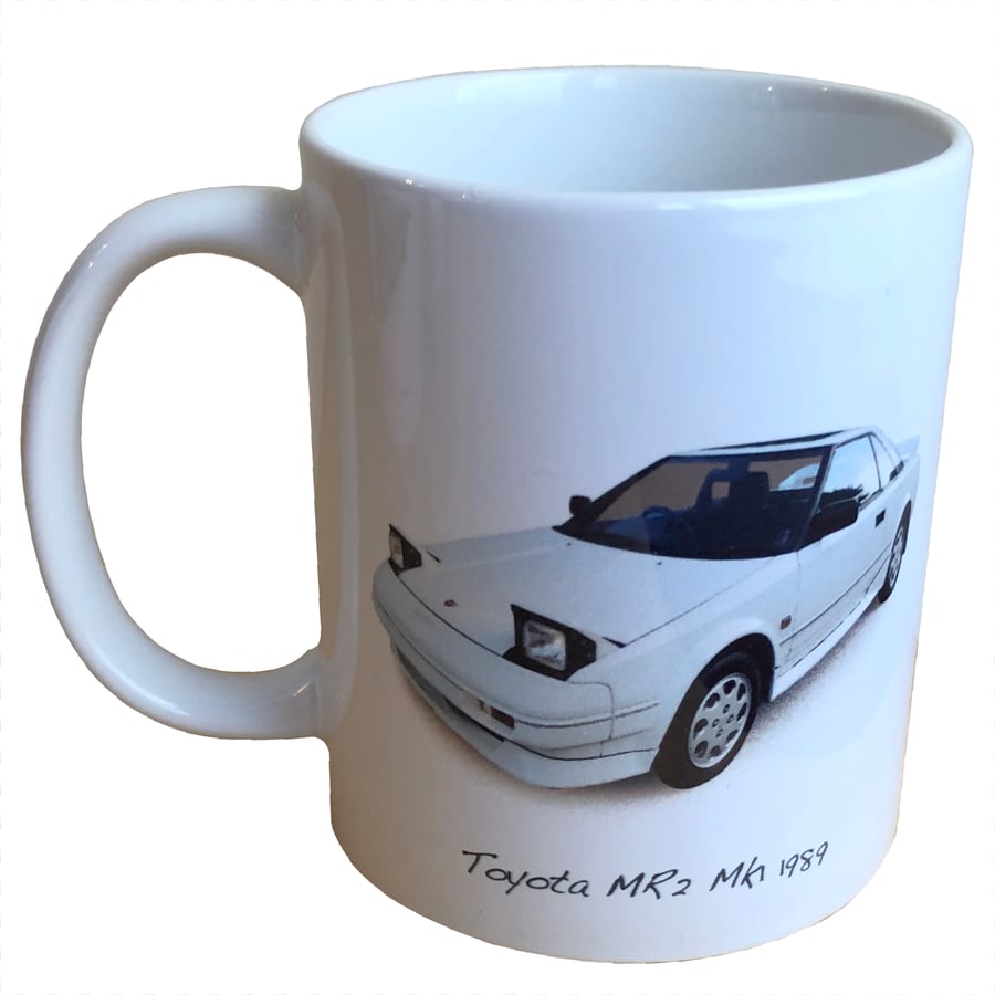 Toyota MR2 Mk1 1989 (White) - 11oz Ceramic Mug for Sports Car Fan