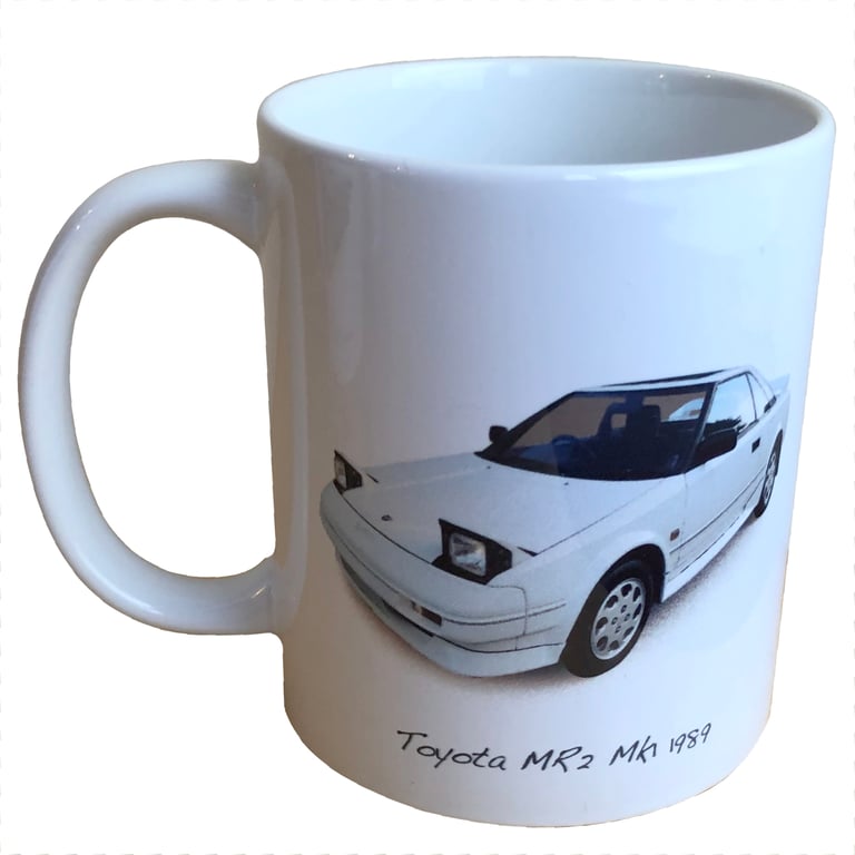 Toyota MR2 Mk1 1989 (White) - 11oz Ceramic Mug for Sports Car Fan