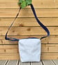 Small Upcycled Sailcloth Crossbody Bag – Zipped Everyday Shoulder Bag - Image 2