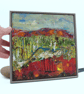 An original mixed media encaustic landscape - framed wax and oil painting - Image 9