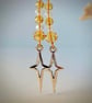 Christmas Earrings, Star With Sparkly Crystals, Secret Santa, Stocking Filler - Image 2