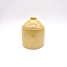 Small Yellow Lidded Ceramic Jar