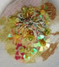 The pastel yellow brooch with sequins and beads - Image 1