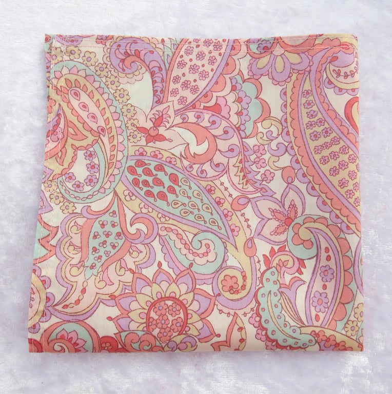 Liberty print handkerchief,  Mr Paisley, Liberty Tana Lawn