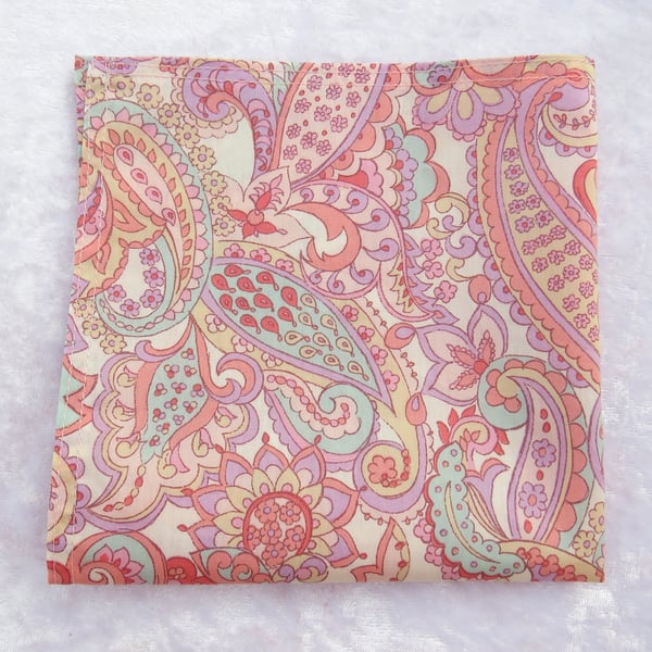 Liberty print handkerchief,  Mr Paisley, Liberty Tana Lawn