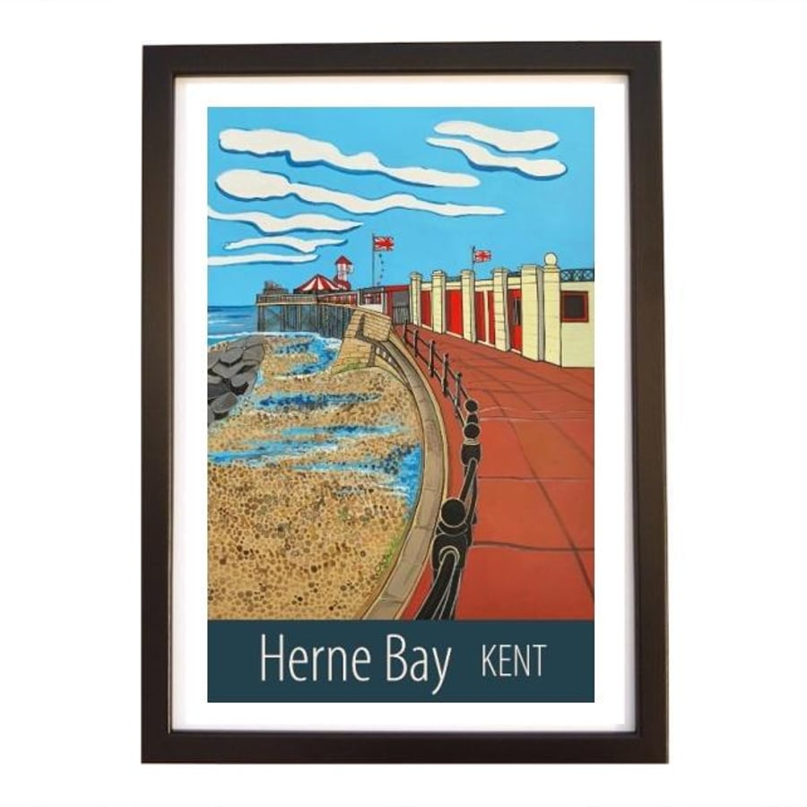 Herne Bay Kent travel poster print by Susie West