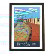 Herne Bay Kent travel poster print by Susie West