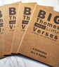 Big Themes Little Verses, V. 1 - 4, Collection Set - B&W, Handmade Poetry Books