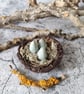 Bird Nest Sculpture, Rustic Clay, Mini Trinket Dish, Wabi-Sabi Bark Bowl - Image 8