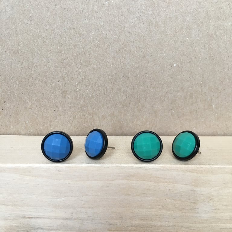 Up-cycled vintage button stud earrings 