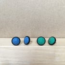 Up-cycled vintage button stud earrings 
