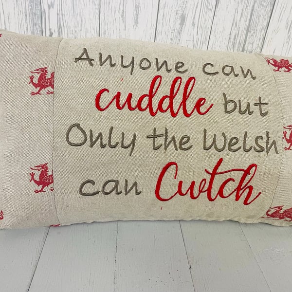 Welsh Dragon anyone can cuddle only the welsh can cwtch cushion