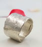 Handmade Sterling Silver Ring – Black Cubic Zirconia Ring - Size O - Image 5