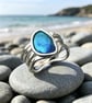 Enamel Pebble Stack Ring, silver stack ring, enamel stack ring, stack ring,  - Image 5