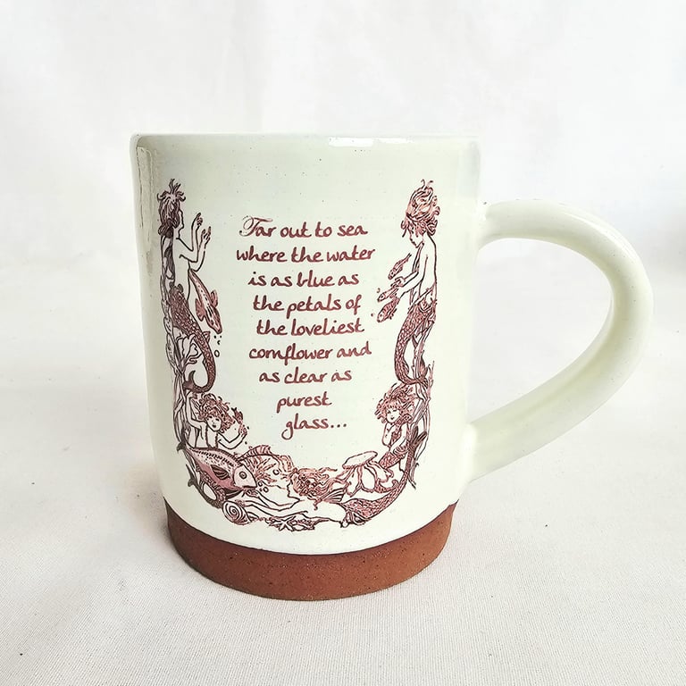 Handmade Little Mermaid mug with quotation 