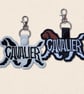 Cavalier King Charles Spaniel Keyring - Dog Silhouette Word Art Accessory