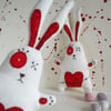 zombie easter rabbits - red