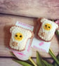Heart fried eggs on toast pocket hug and pocket hug card gift set (star)