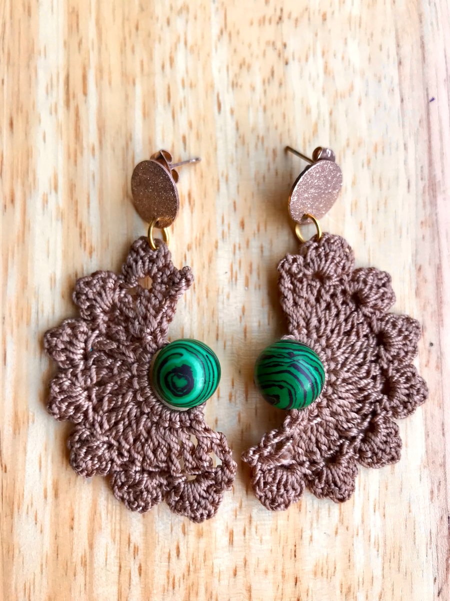 "Malachite" earrings