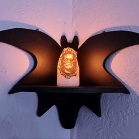 Handmade Corner Bat Shelf - Wicca, Goth, Gothic, Halloween, Bat, Wall decor
