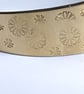 Brass Hand Stamped Flower Cuff - Image 2