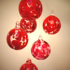 Ruby Hand Blown Glass Bauble, Light Catcher