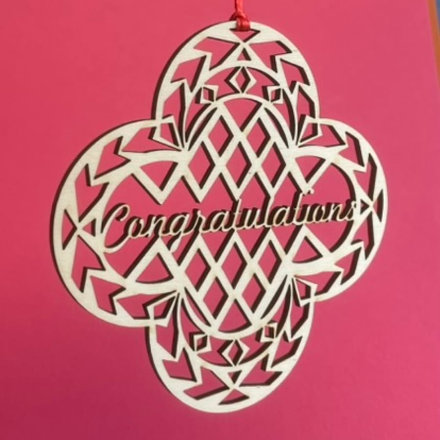 Image of 'Congratulations' decoration (medium)