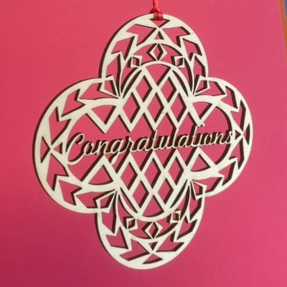 'Congratulations' decoration (medium)