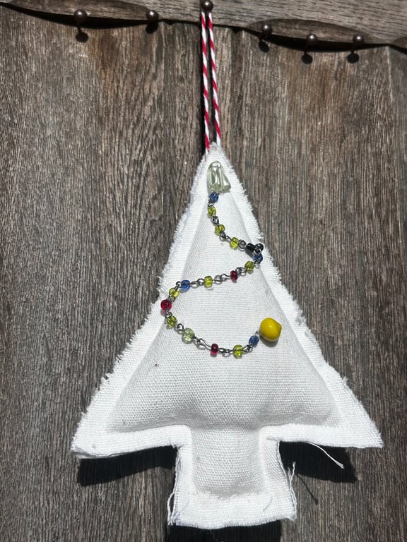 organic linen Christmas tree decoration